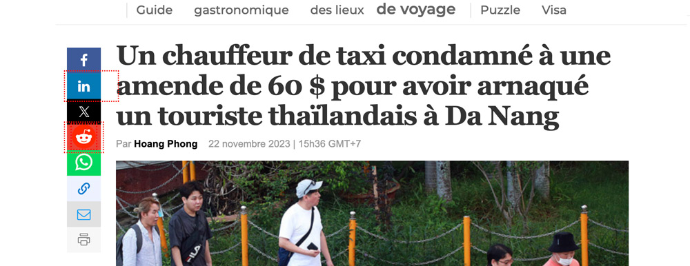 arnarque taxi vietnam danang