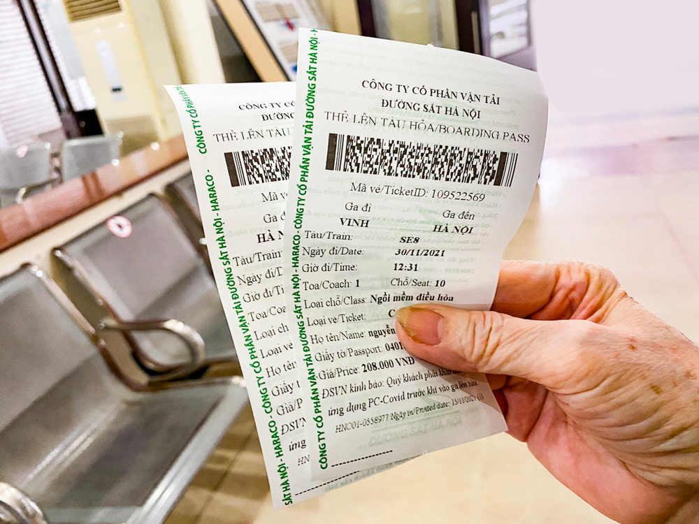tickets de train au vietnam